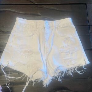 Alexander Wang white short shorts size 25 Distressed White Denim Shorts